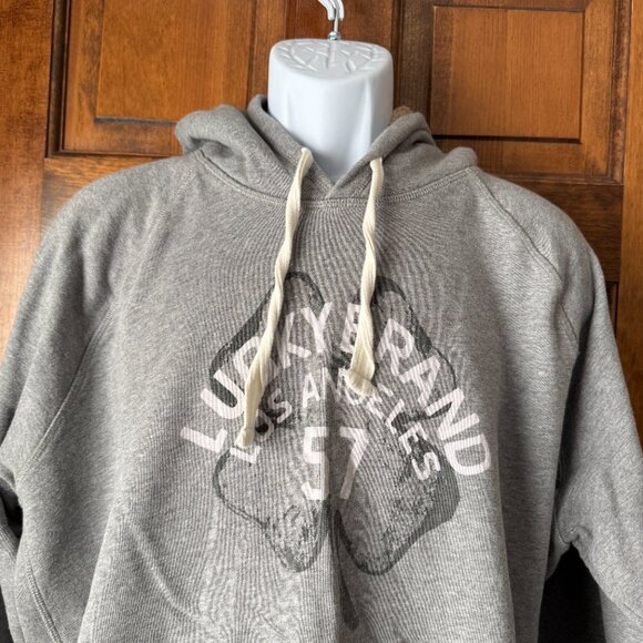 Lucky Brand Gray Hoodie Sweatshirt w/4-Leaf Clover Logo XX-Large - Picture 3 of 12